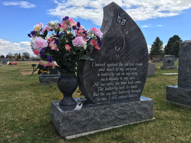 Backside of her headstone